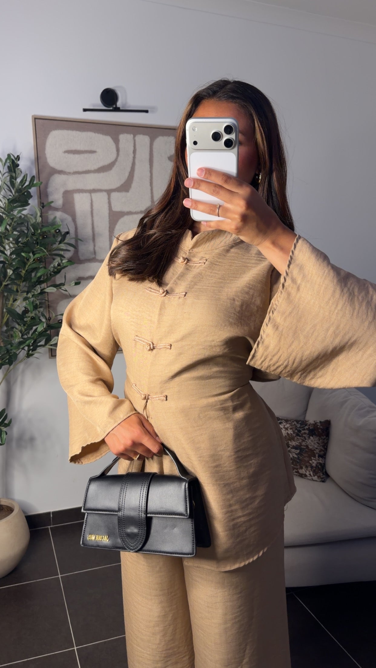 Ensemble Sakura taupe