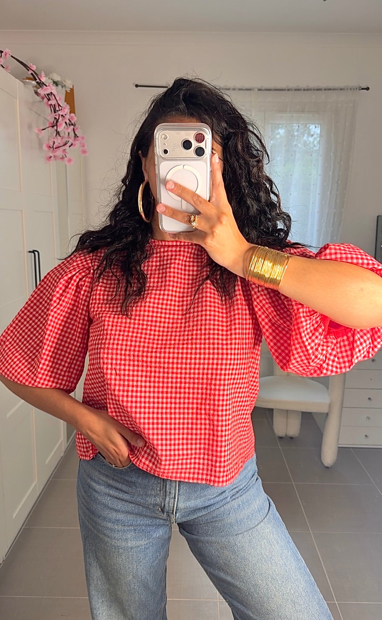 Blouse à carreaux signature