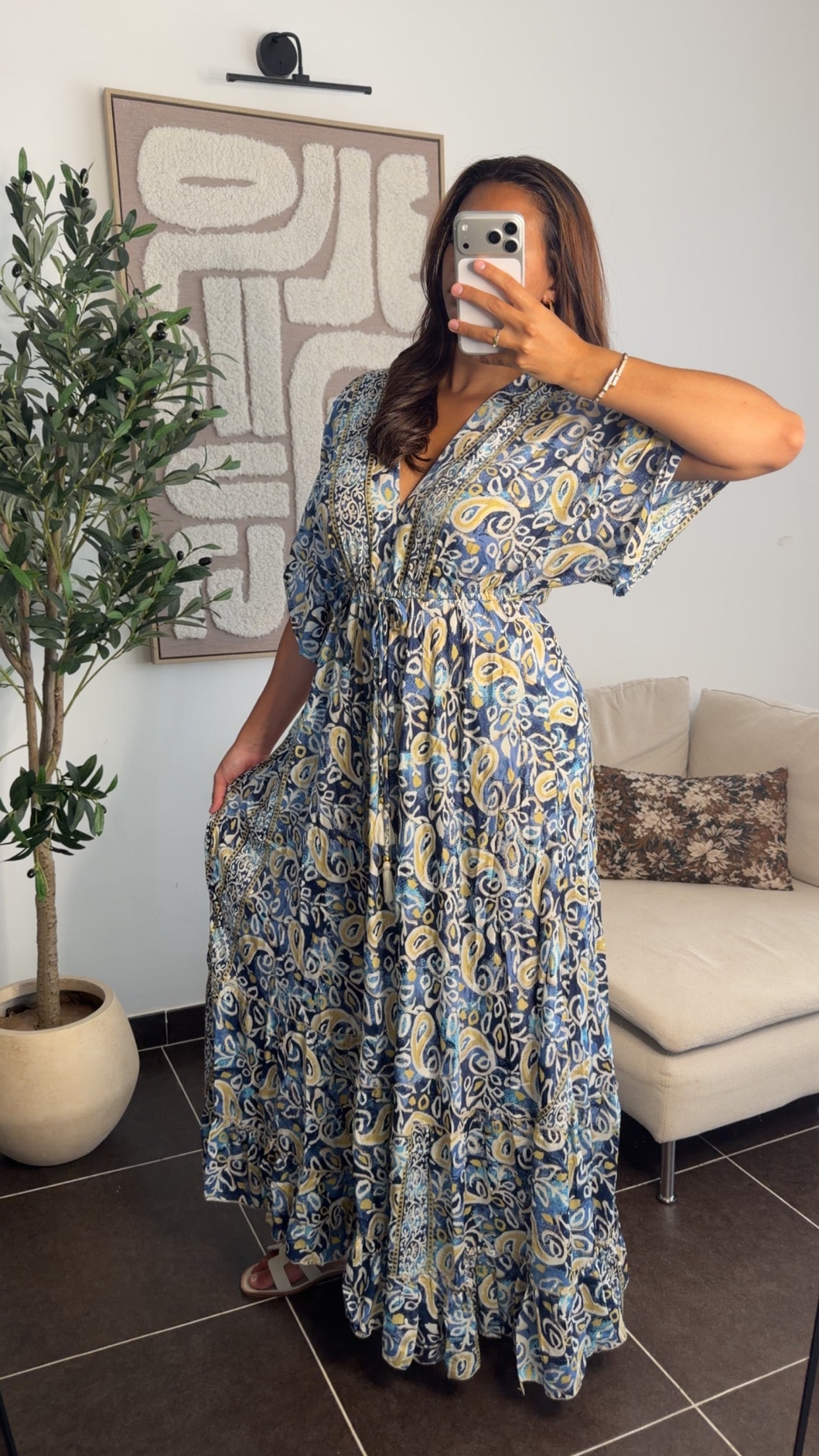 Robe azura santorini bleu