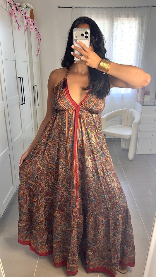 Robe dos nu bordeaux